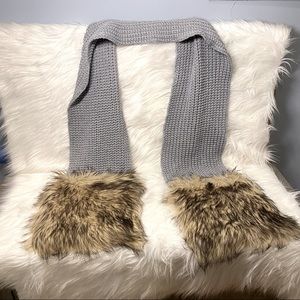Michael Kors Scarf With Large Fur Pockets.